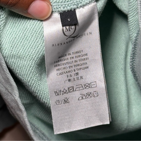 Alexander McQueen Mint Melange Mixed Media Novelty Birds Pullover Sweatshirt S - Picture 11 of 16